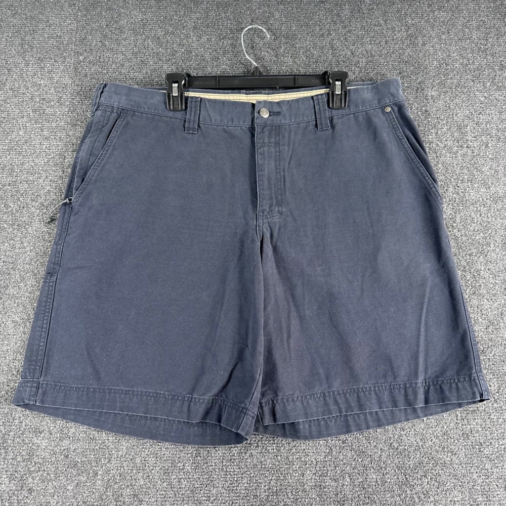 Columbia Shorts Mens 38 Navy Blue Canvas Utility Hiking Cargo Outdoor Casual